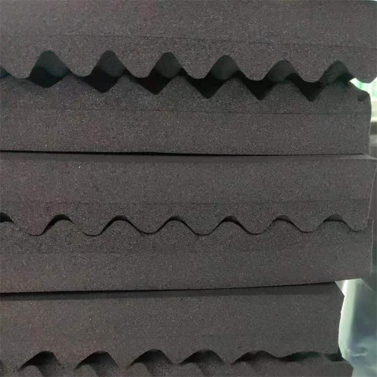 50mm sound absorber black noise insulation foam wavy shape