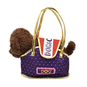 Luxury dog plush toy for preschool stuffed animal toys plush dog with adorable bag