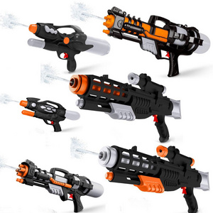 Cool black Military style water shooting toy  long range Summer Outdoor  plastic water gun for kids