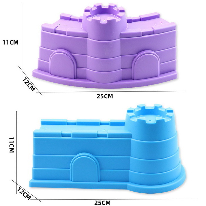 Portable 2 L Square Folding Water Bucket with mold shovel and pails 5pcs Silicone set toy Snow And Beach Outdoor Toy