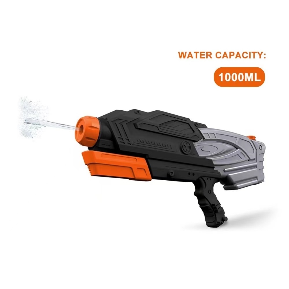 Cool black Military style water shooting toy  long range Summer Outdoor  plastic water gun for kids