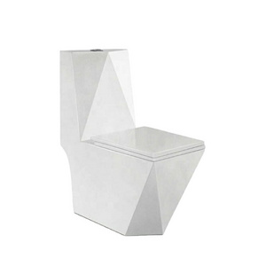 Factory Wholesale Sanitary Ware Water  Closet Bathroom Ceramic Toilet Bowl Diamond Shape Floor Mounted One Piece WC Toilets