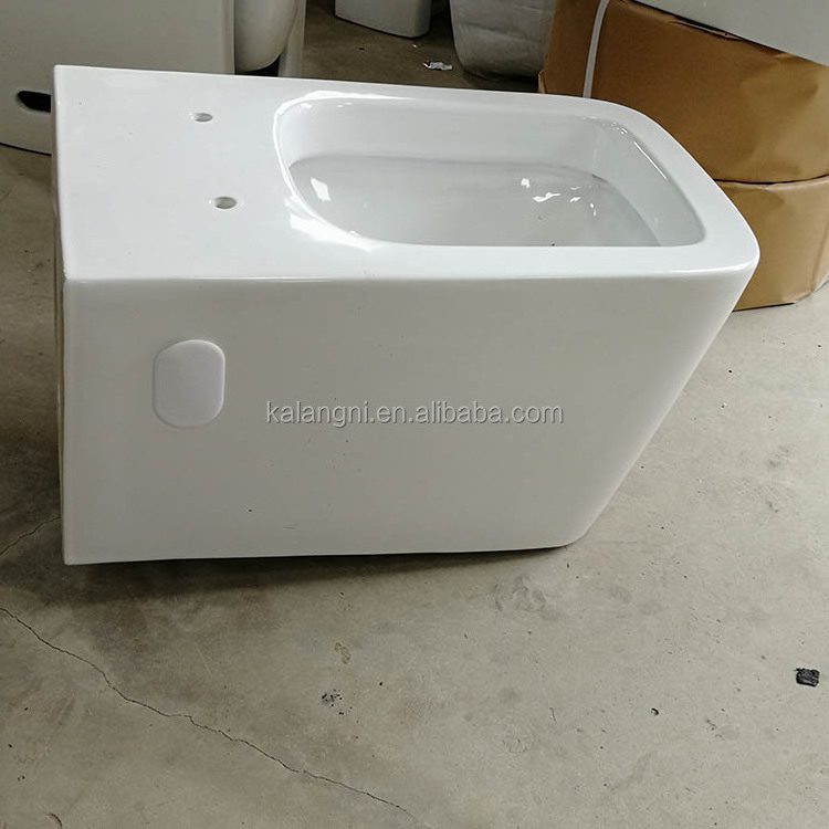 Sanitary Ware Manufactures china smart Modern Square shape Toilets Washdown P-trap Wall-hung Toilet bowl WC set