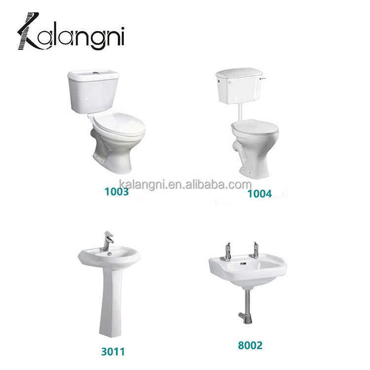 Africa Ceramic Toilet Two Piece Wc Cheap Washdown Toilet Set with Wash Sink