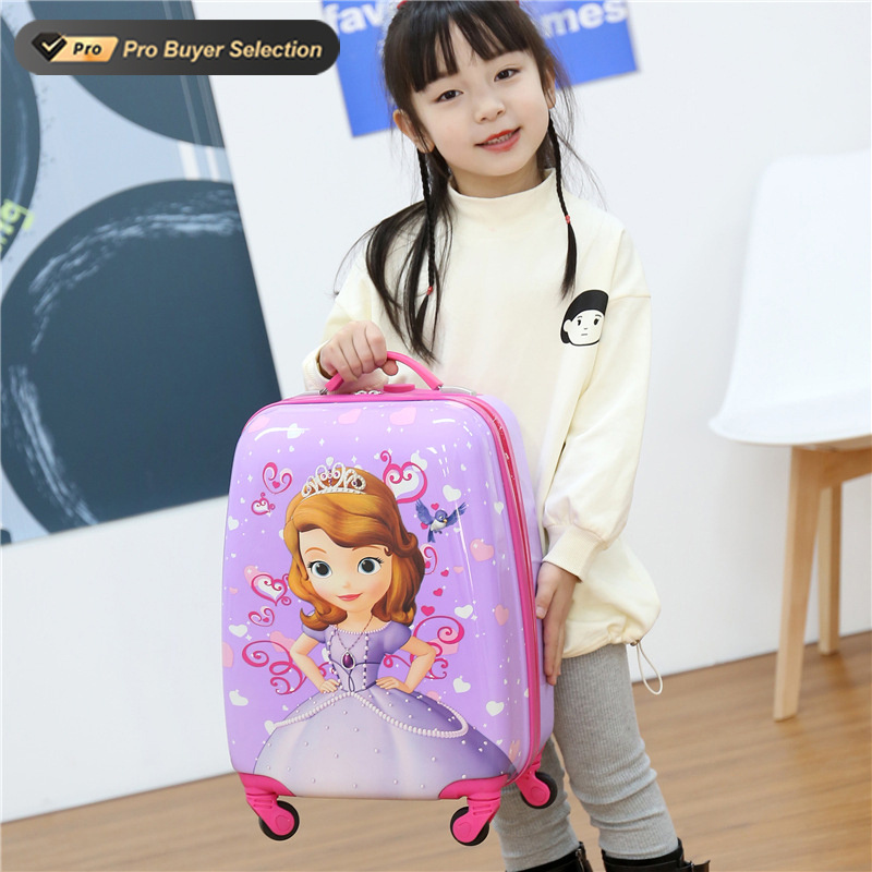 kalanta Children's trolley case suitcase trolley cartoon men and women travel password lock box cute universal wheel suitcase