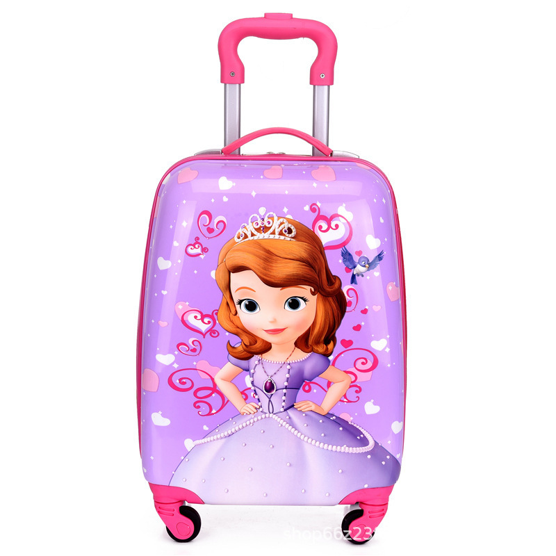 kalanta Children's trolley case suitcase trolley cartoon men and women travel password lock box cute universal wheel suitcase