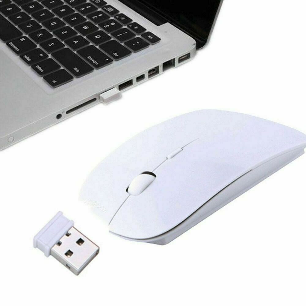 2.4GHz Super Slim Wireless Cordless Mouse Mice Optical Scroll For PC Laptop Computer with USB Receiver