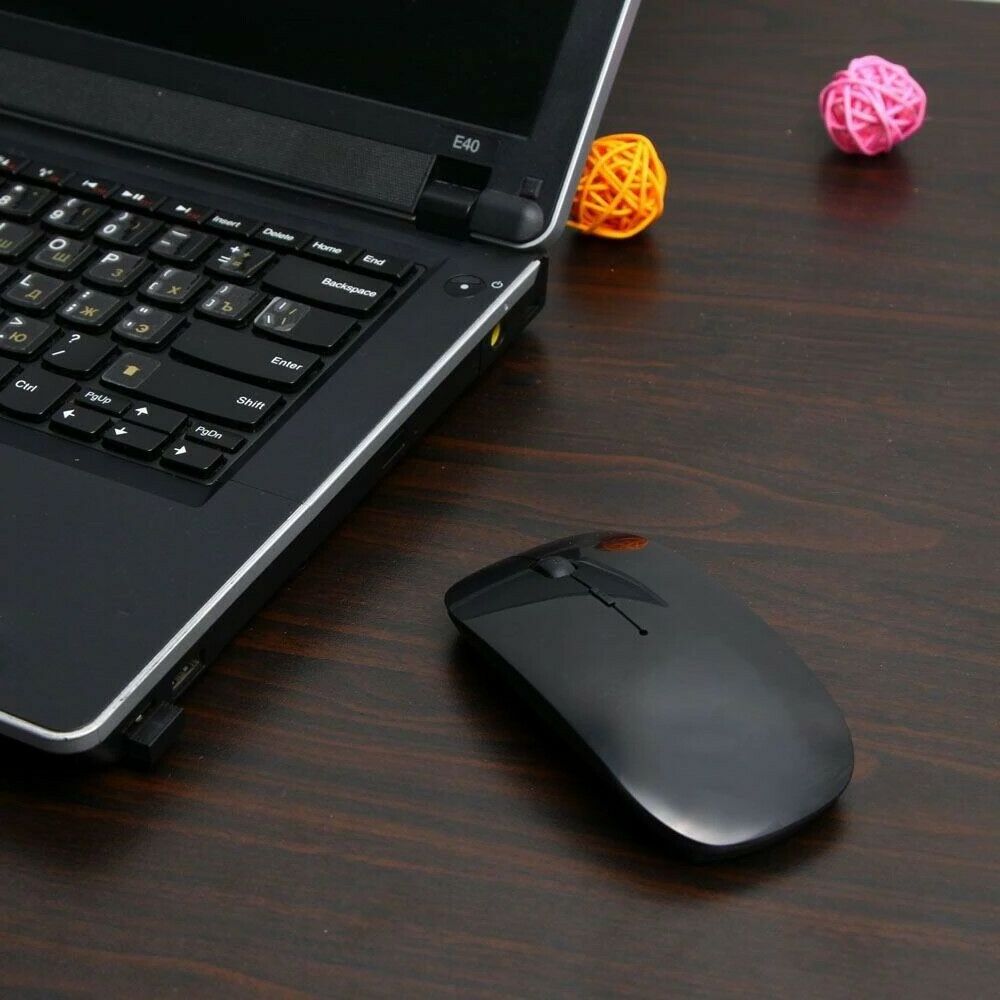 2.4GHz Super Slim Wireless Cordless Mouse Mice Optical Scroll For PC Laptop Computer with USB Receiver