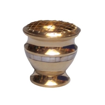 Brass incense resin charcoal burner with Mother of pearl Handmade Home Decor Perfumery Burner