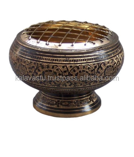 Incense Resin Burner made of brass Charcoal Burner For Homes Handmade Home Decor Lobandaan