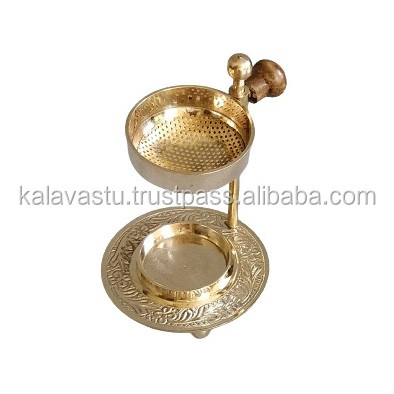 Brass Incense Resin burner oil burner fragrances oil difuser adjustable cup with gold finish Room Aroma