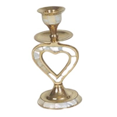 Brass candle stand with MOP Handmade Decorative Brass Church Candle Stand and Metal Candle Holder