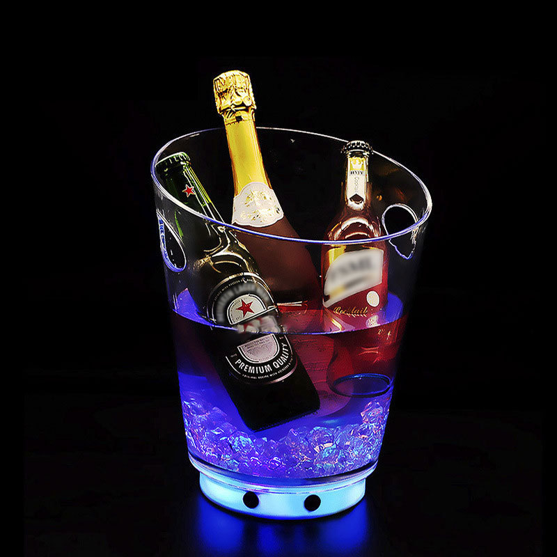 Innovative Portable Hotel Wine Acrylic Big Branded Night Club Custom Champagne LED Ice Bucket