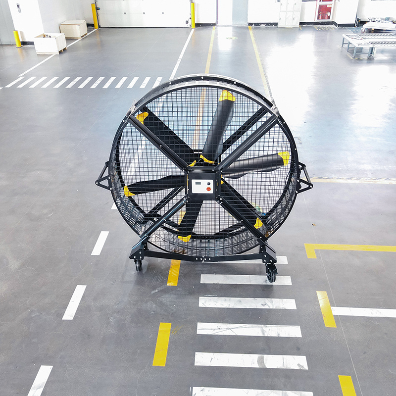 Kale Fans energy saving large industrial HVLS standing fan with moveable wheels