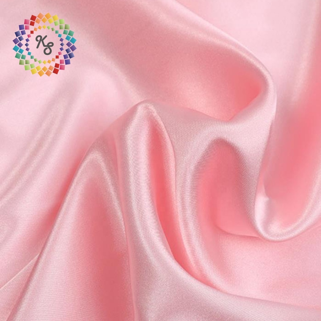 Soft Hand Feel Polyester Shiny Stretch Duchess Bridal Satin Fabric For Wedding Decoration