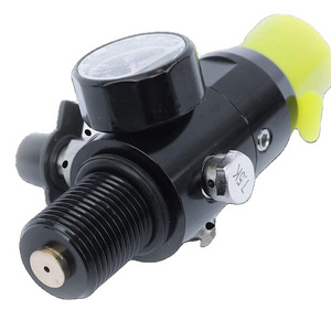 New Paintball Co2 Tank Pin Valve w/3000/4500 Psi Gauge w/Thread Cover Standard Co2 tank replacement head,Fits standard 13/21.5/4