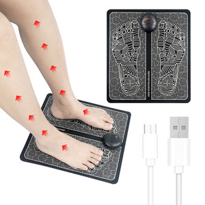 Wholesale Ems Foot Massager Mat Pulse Foot Massager Mat Machine Black Foot Massage Pad