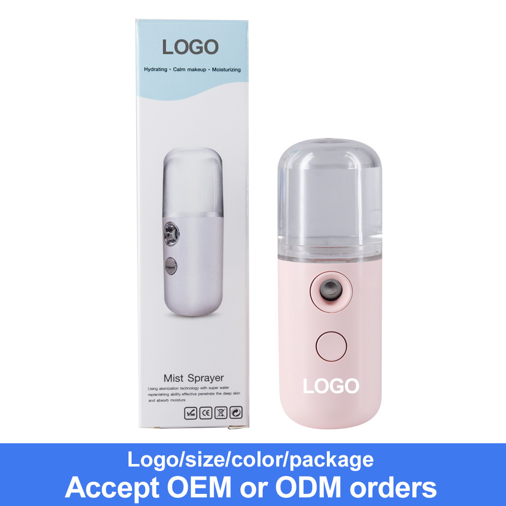 Portable Nano Mist Sprayer 30 Ml Mini Water Mist Sprayer Ionic Face Steamer Humidifier Nano Spray Facial Steamer