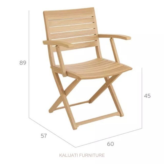 Java Craftmanship High Quality Teak Wood Hampton Arm Folding Chair outdoor patio furniture set