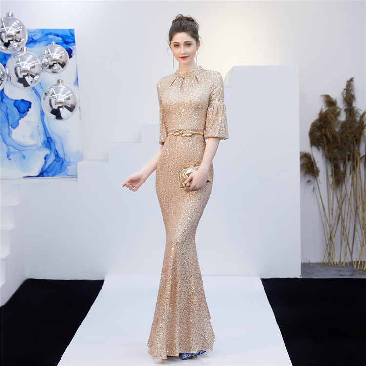 16222 # luxury evening dresses from dubai sexy woman evening prom bridesmaid dress