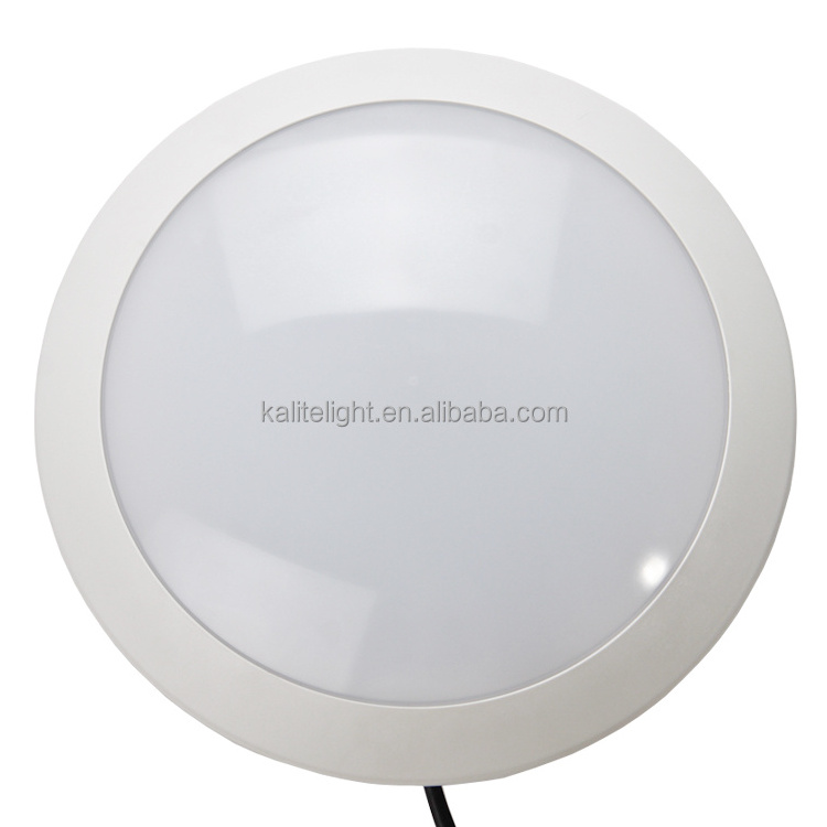 IP66 waterproof round surface mounted dimmable microwave motion sensor led ceiling light