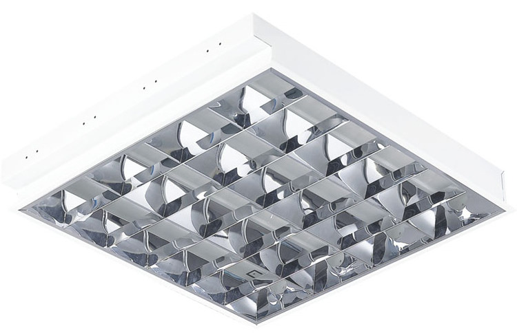 T8/T5 fluorescent  Prismatic/Opal cover  louver fitting