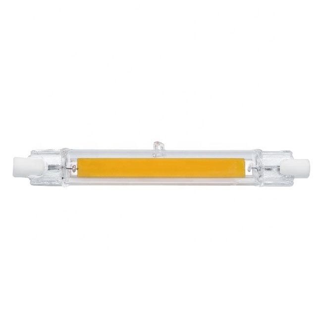 High Lumen output 8W 1000lm 118mm glass dimmable r7s led cob bulb