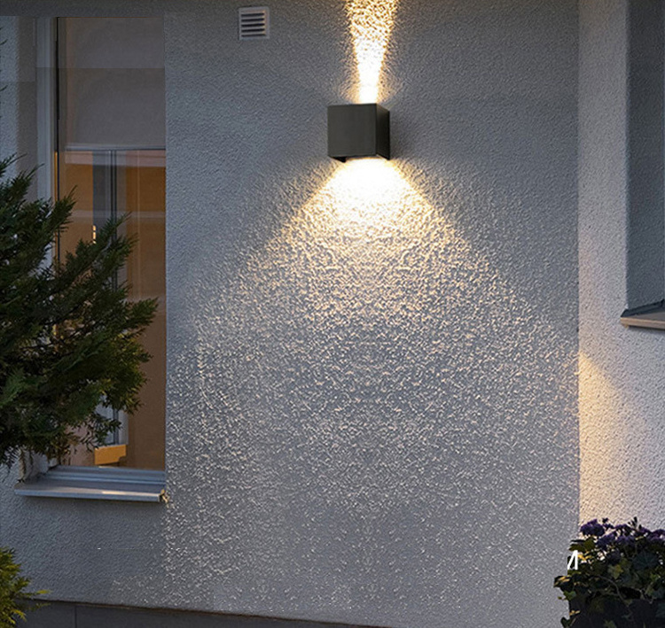 Deco Bedroom Hotel Home Adjustable Up down Outdoor Wall Light LED Applique cube Led Wall Lamp