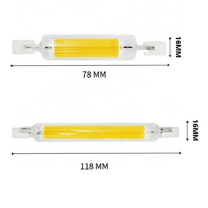 High Lumen output 8W 1000lm 118mm glass dimmable r7s led cob bulb