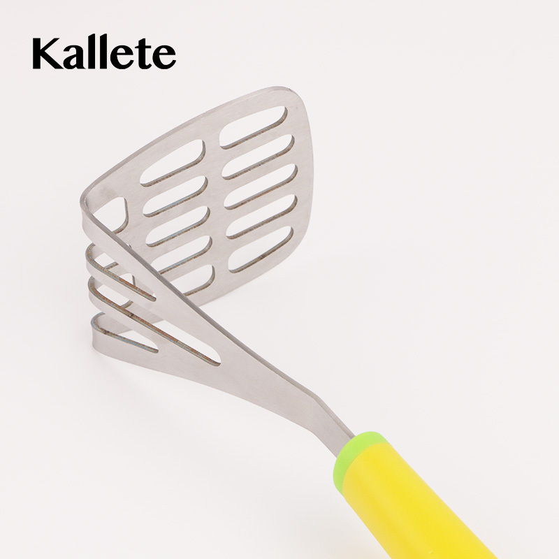 Kallete Stainless Steel Potato Smasher Fruit Vegetable Smasher With Handle With Fine-Grid Plate Potato Masher