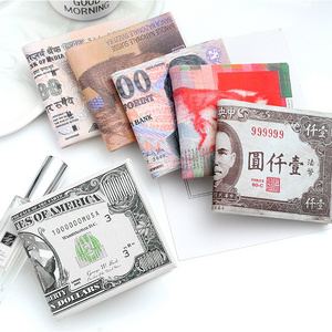 Creative Gift PU Printing Currency Dollar Purse / USD currency Notes Wallet