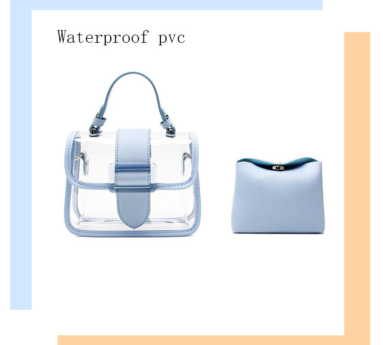 2022 Summer Style Ladies Girls Mini Waterproof PVC Transparent Purse Small Kids Tote Sling Jelly Bag