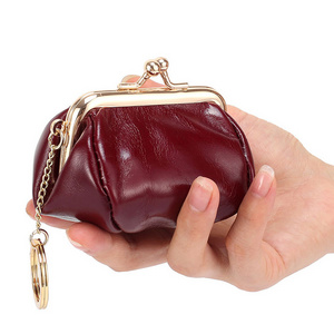 High Quality Genuine Leather Keychain Luxury Mini Designer Women Coin Purse