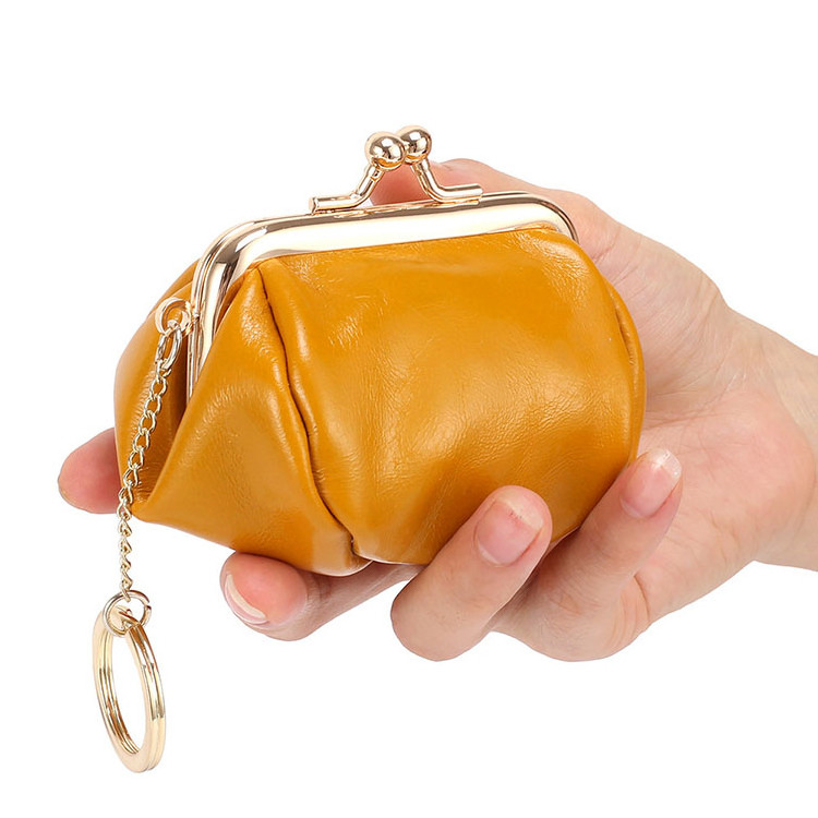 High Quality Genuine Leather Keychain Luxury Mini Designer Women Coin Purse