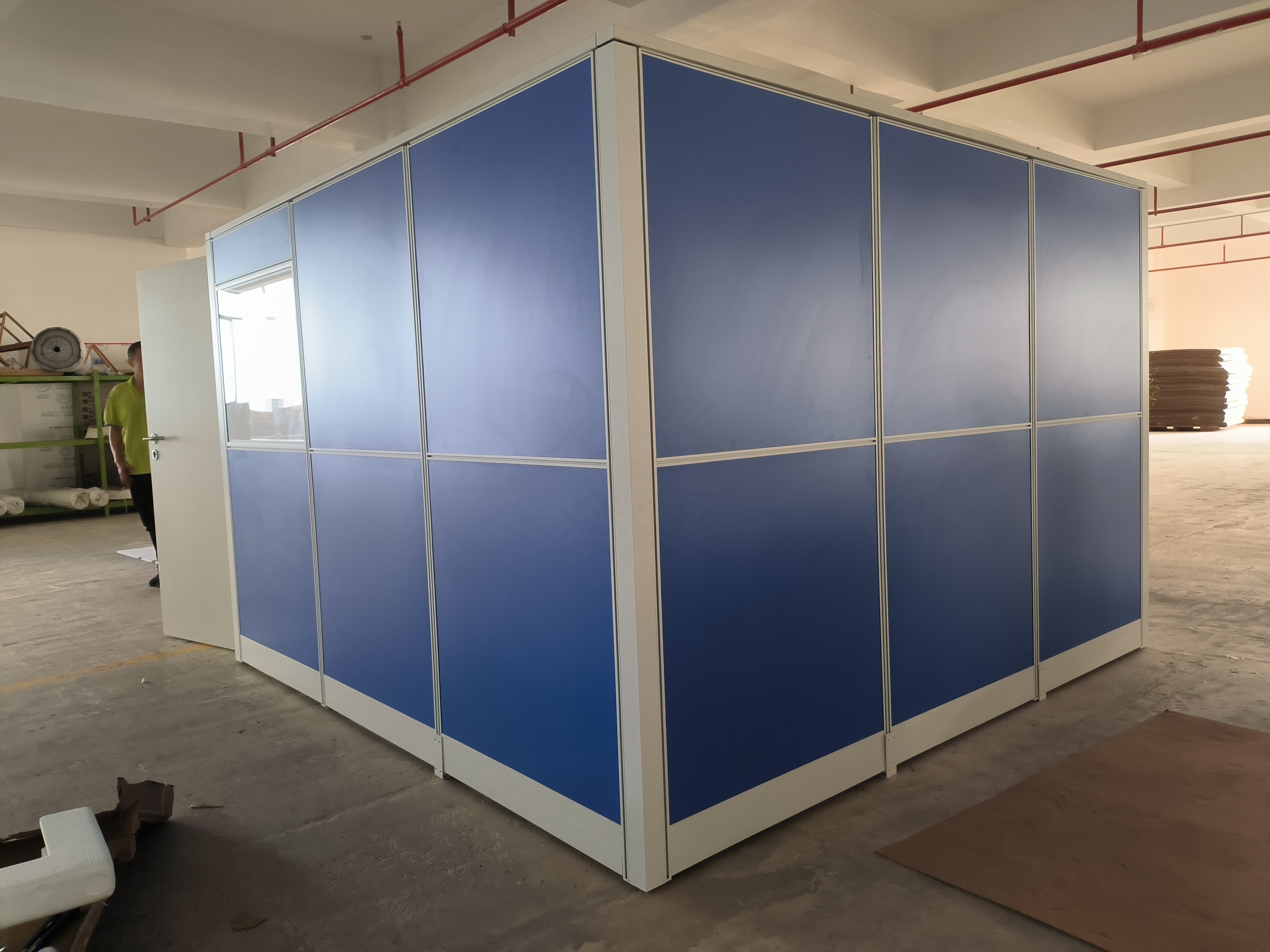 Factory customization movable Privacy Portable Wall Cubicle  office partition indoor removable  modular room