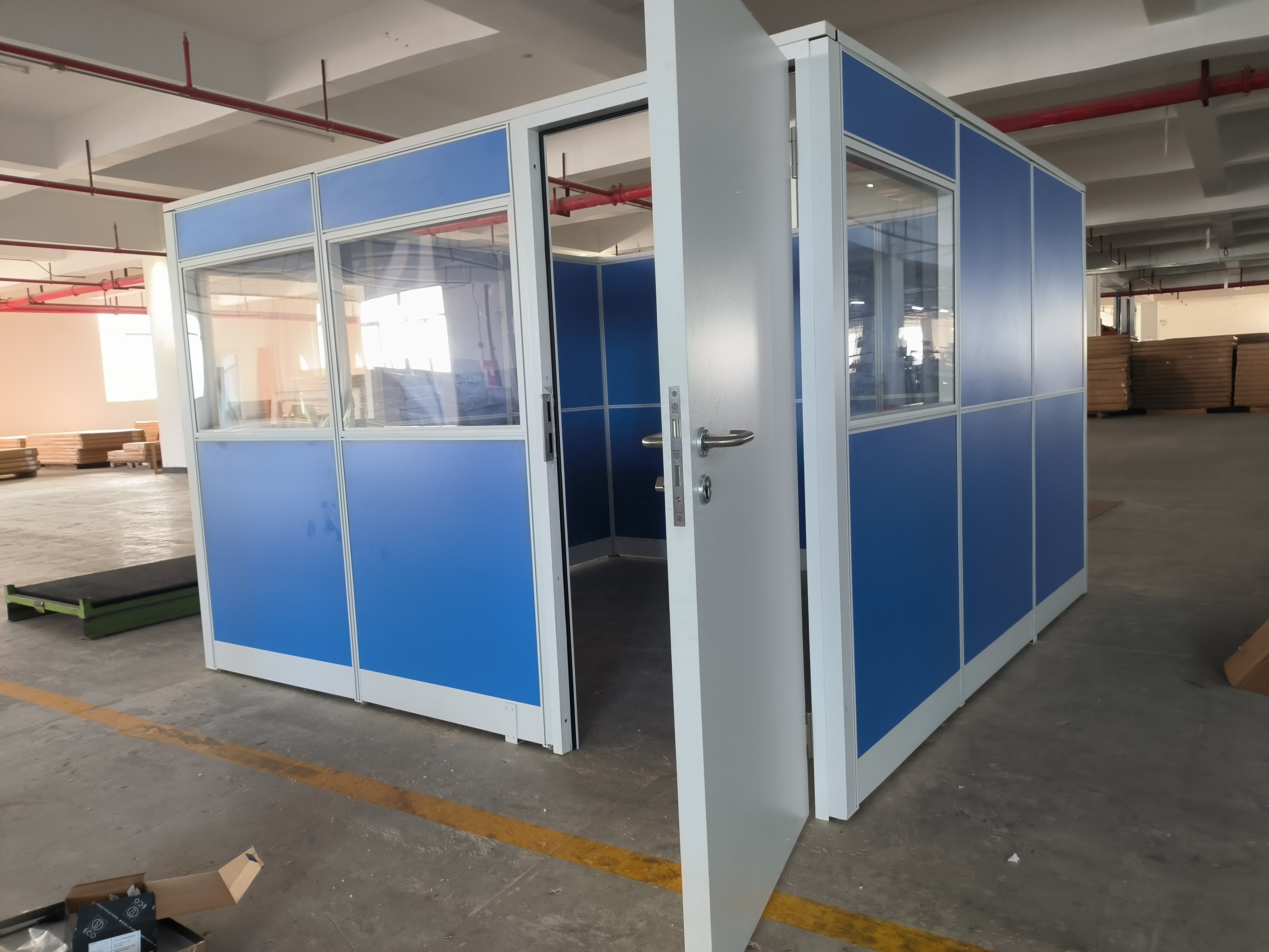 Factory customization movable Privacy Portable Wall Cubicle  office partition indoor removable  modular room