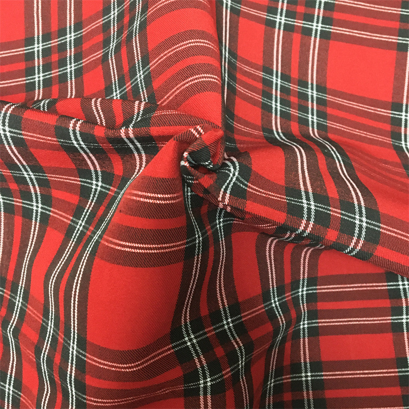 Width 150 cm Stretchy Rayon Chinlon Spandex YARN DYED Plaid Fabric Twill Scotland Jacquard suit fabric for kids costume dress