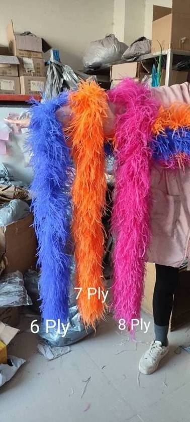 2  3 4 5  6 7 ply 8 ply Colorful ostrich feather boa feather strip neck scarf MARABOU BOA for wedding party