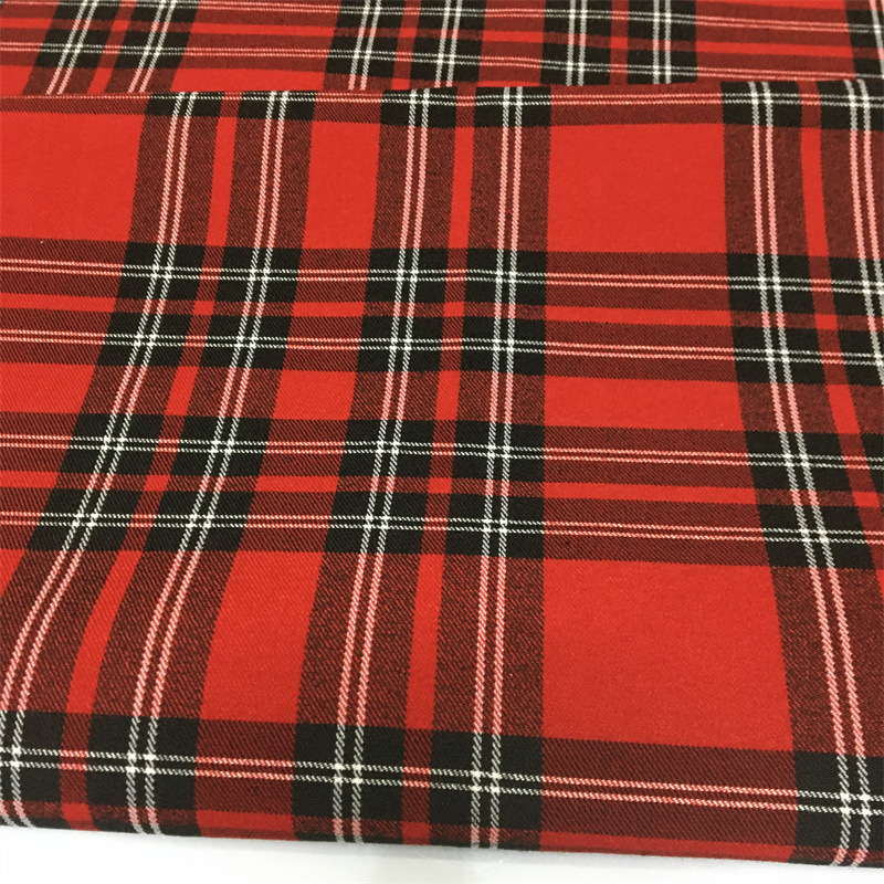 Width 150 cm Stretchy Rayon Chinlon Spandex YARN DYED Plaid Fabric Twill Scotland Jacquard suit fabric for kids costume dress