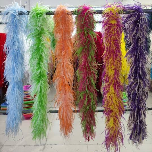 2  3 4 5  6 7 ply 8 ply Colorful ostrich feather boa feather strip neck scarf MARABOU BOA for wedding party