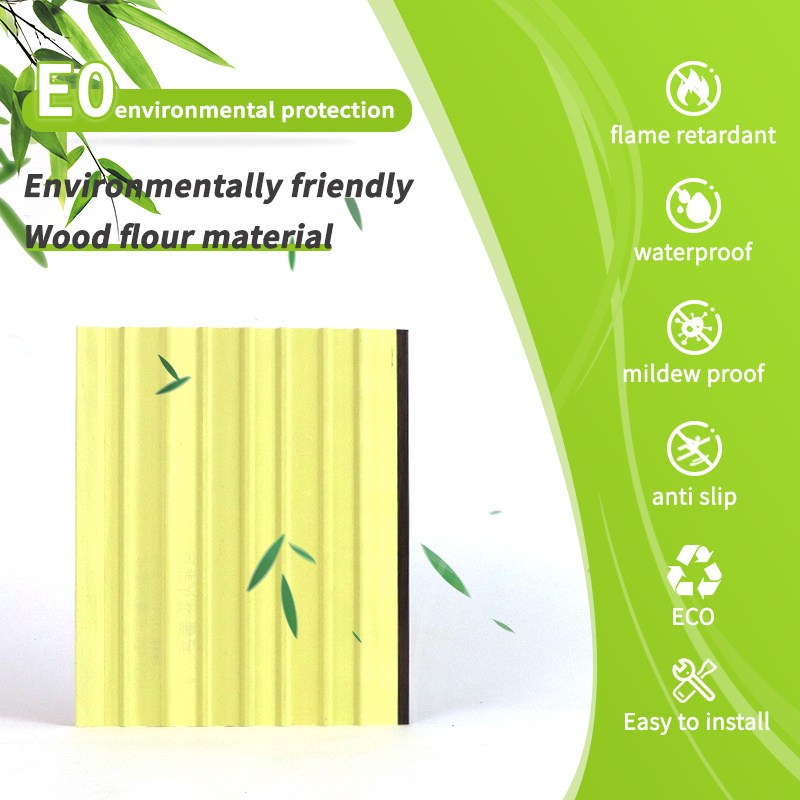 Direct Sale Interior Wall Cladding Bamboo Wood Fiber Wall Board Decorative Fluted Wpc Wall Panel