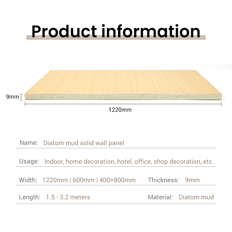 Diatom mud Bamboo Wood Fiber Composite Wall Board Waterproof WPC Interior Integrated Panel Wall