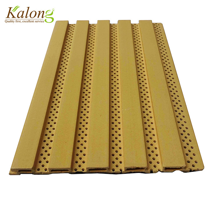 Guangzhou WPC wooden 3d board fire retardant sound absorbing panels