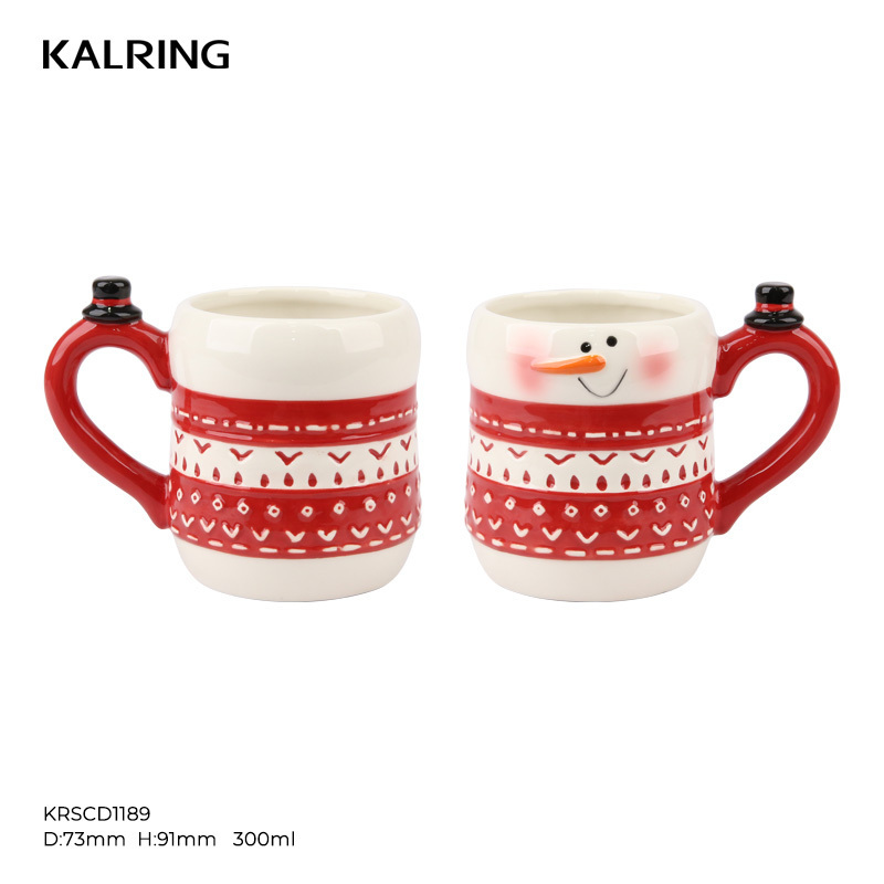 Kalring Christmas Snowman with a Carrot Nose Special-Shaped Water Mug