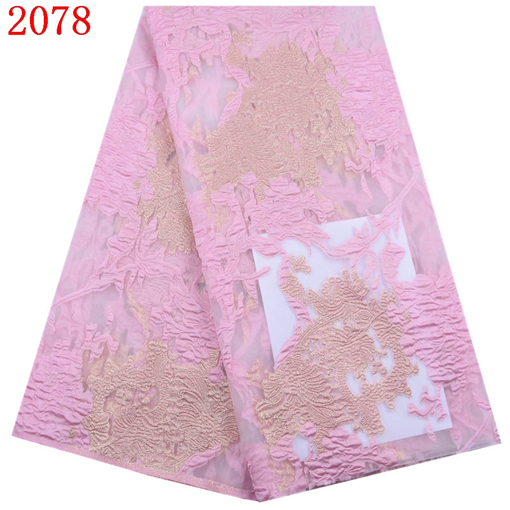 Embroidery New French Tulle Lace Fabric For Party & Wedding High Quality Tulle Cord Net Lace For Dress 2078