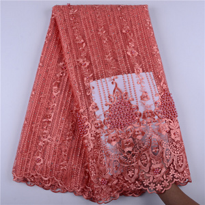 1399 Latest French Laces Fabrics High Quality Tulle African Laces Fabric For Wedding Nigerian Tulle Lace Material