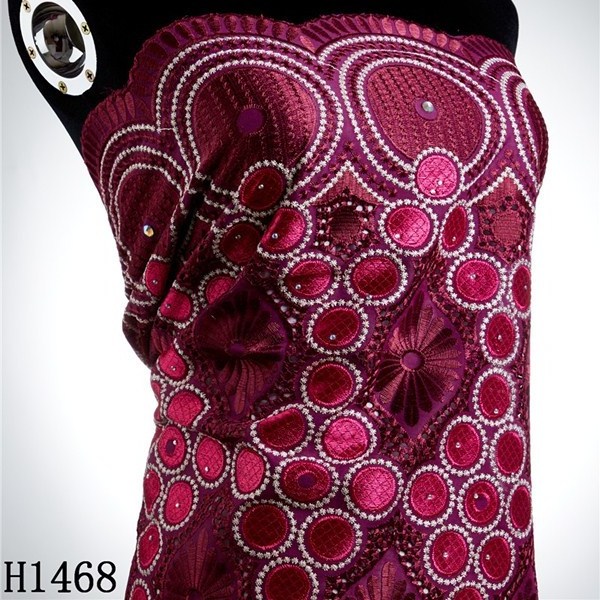 1468 Wholesale African Swiss Voile Lace Rose Red Dry Lace Fabric Embroidery Cotton Lace Fabrics For Women