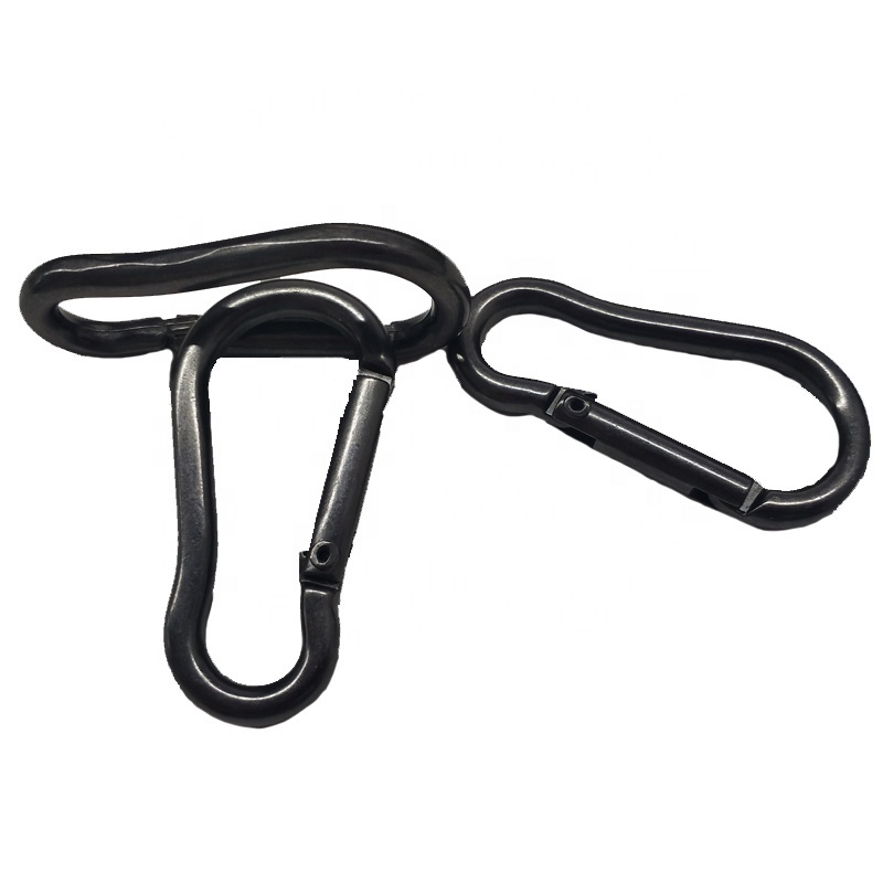 Outdoors Aluminum climbing snap hook swivel trigger hooks