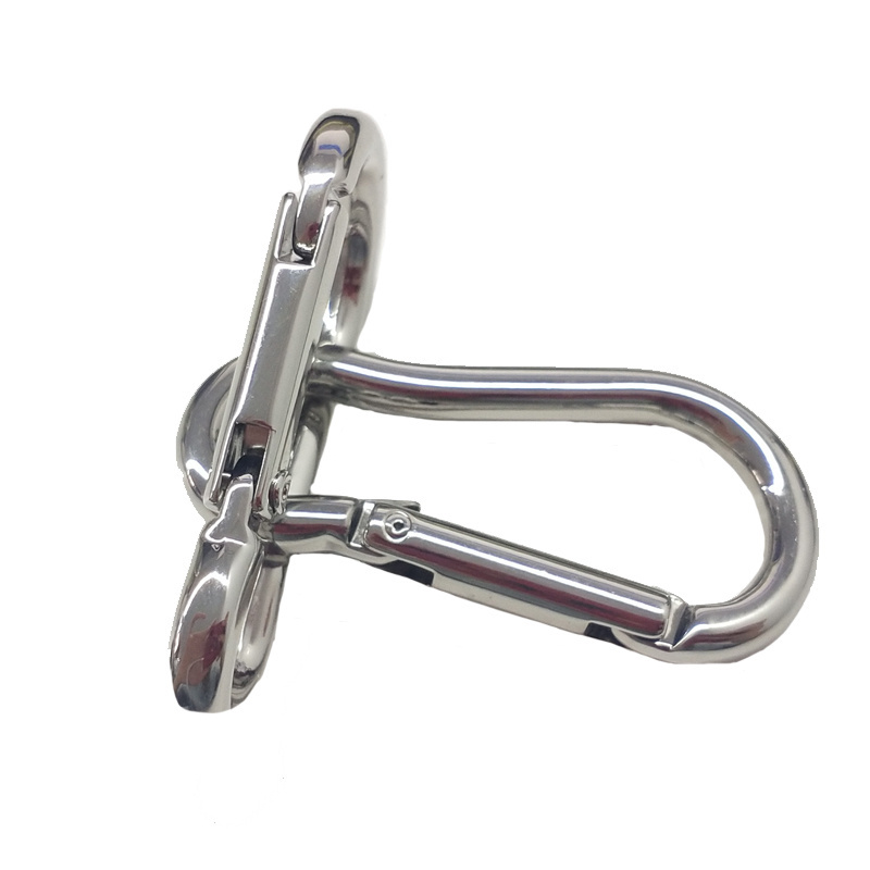 Outdoors Aluminum climbing snap hook swivel trigger hooks