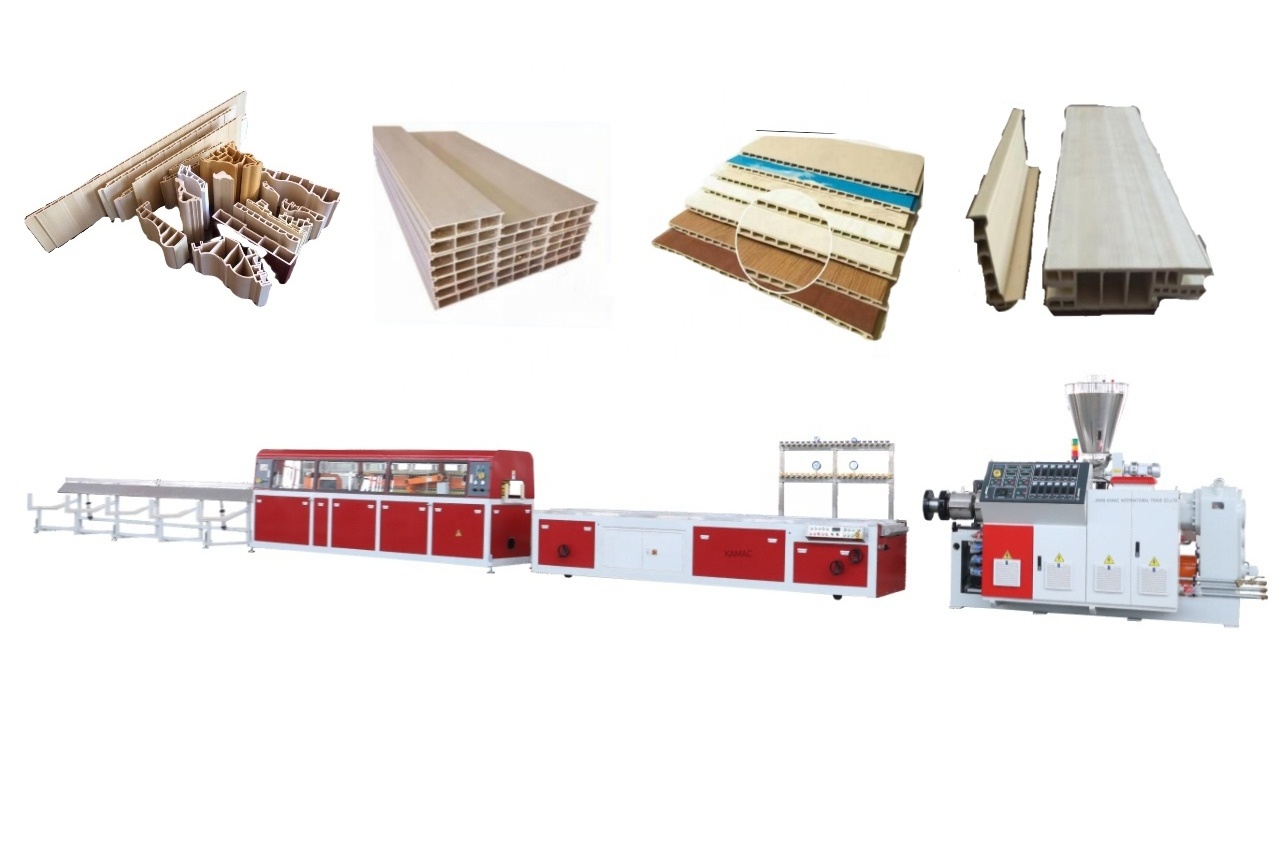 Wood Plastic Composite WPC PVC Wood-Plastic Profile Extrusion Line/Door Frame profile making Machine